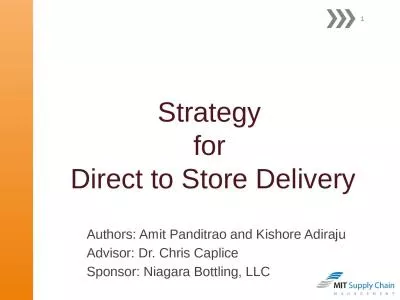 Strategy  for  Direct to Store Delivery