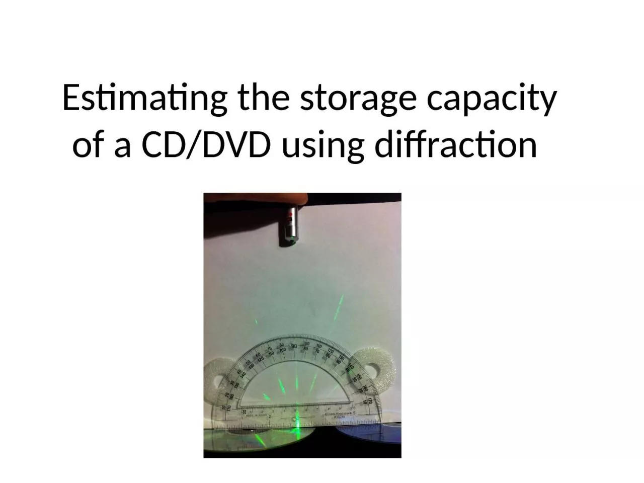 PPT-Estimating the storage capacity of a CD/DVD using diffraction