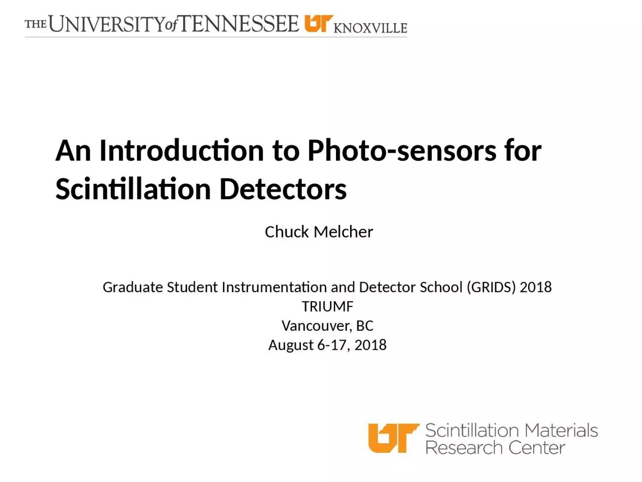 PPT-An Introduction to Photo-sensors for Scintillation Detectors