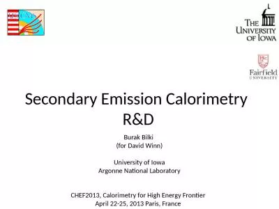 Secondary Emission  Calorimetry