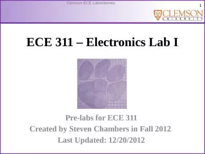 ECE  311 – Electronics Lab I