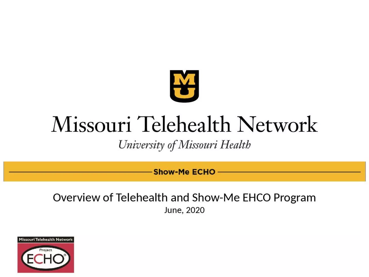 PPT-Overview of Telehealth and Show-Me EHCO Program