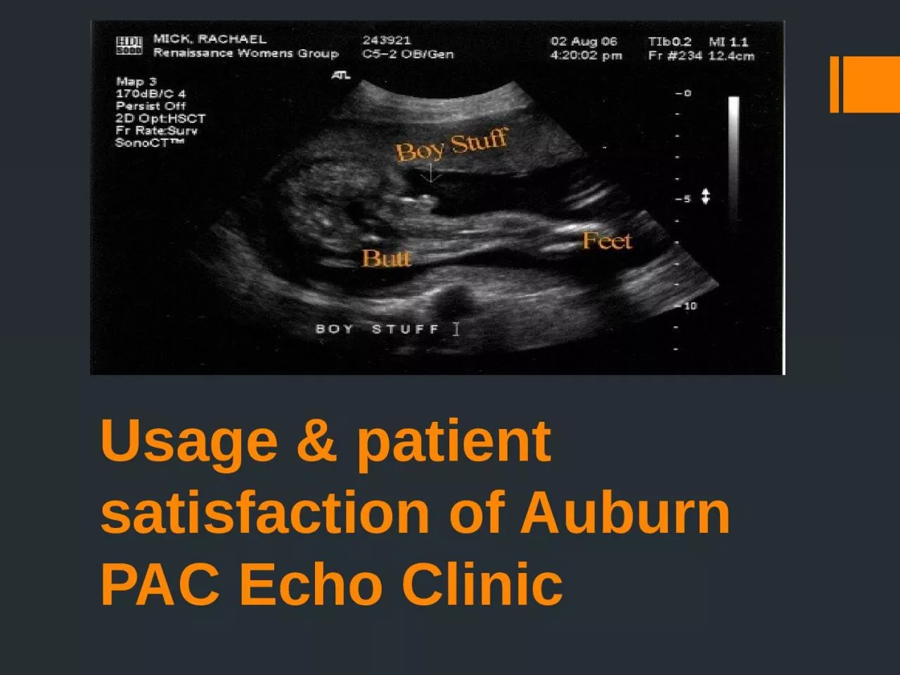 PPT-Usage & patient satisfaction of Auburn PAC Echo Clinic