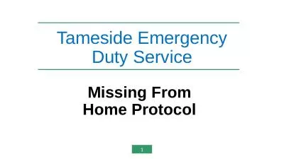 Tameside Emergency Duty Service