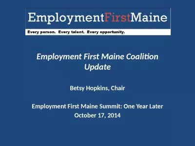 Employment First Maine Coalition
