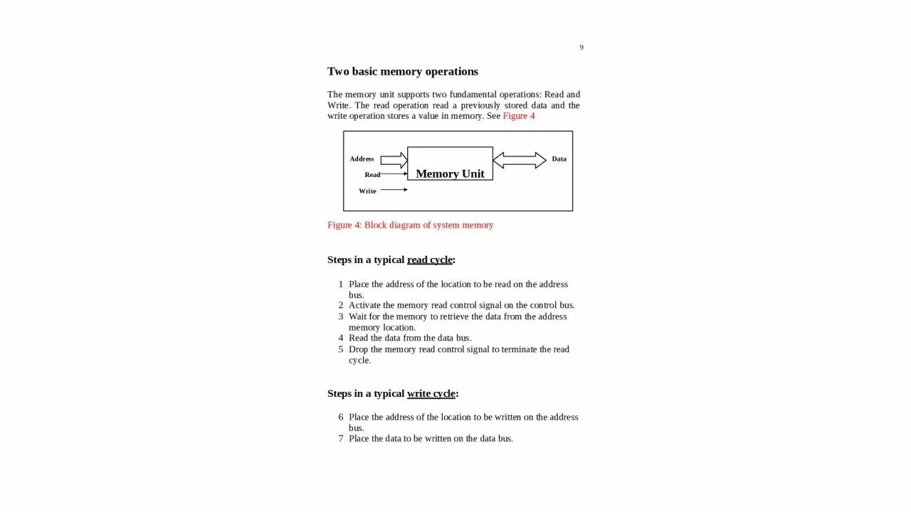 PPT-9 Two basic memory operations