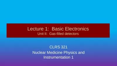 Lecture 1:   Basic  Electronics