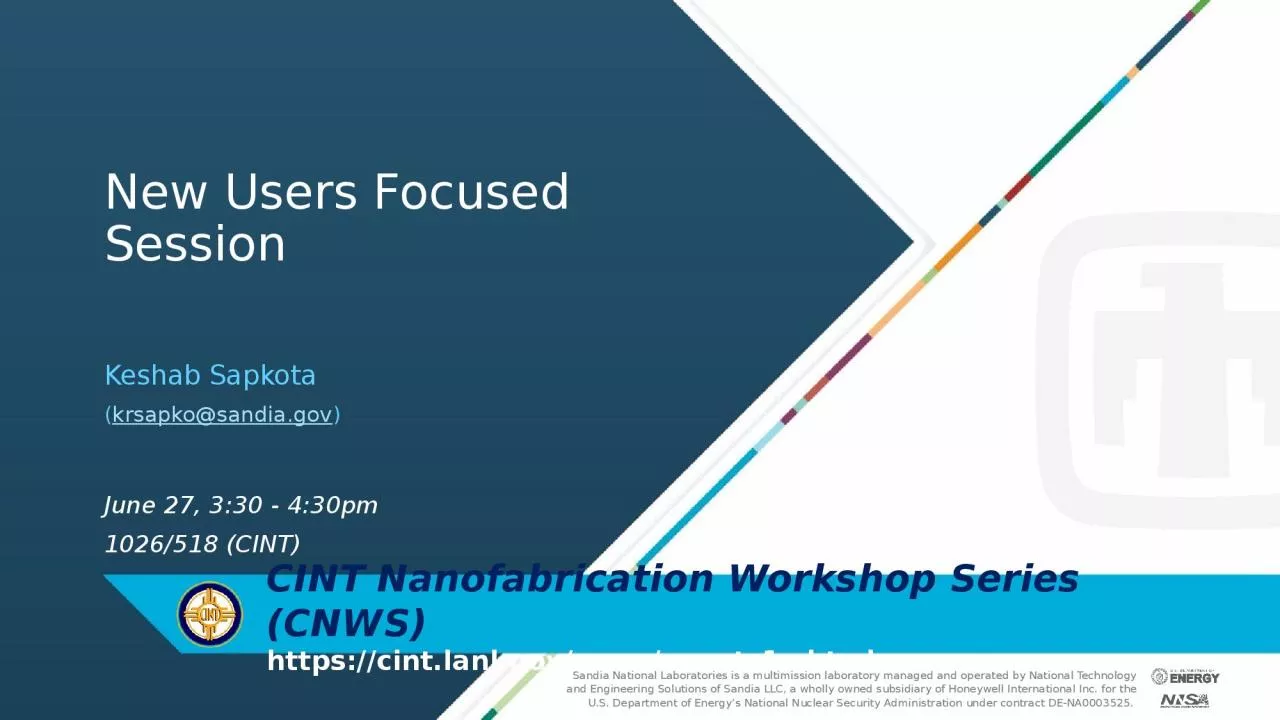 PPT-New Users Focused Session