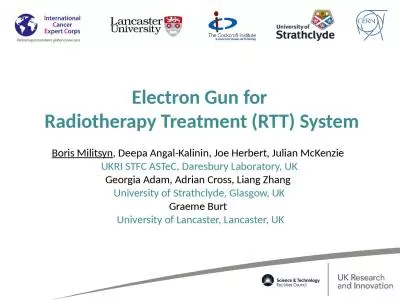 E lectron  Gun  for  Radiotherapy Treatment (RTT) System