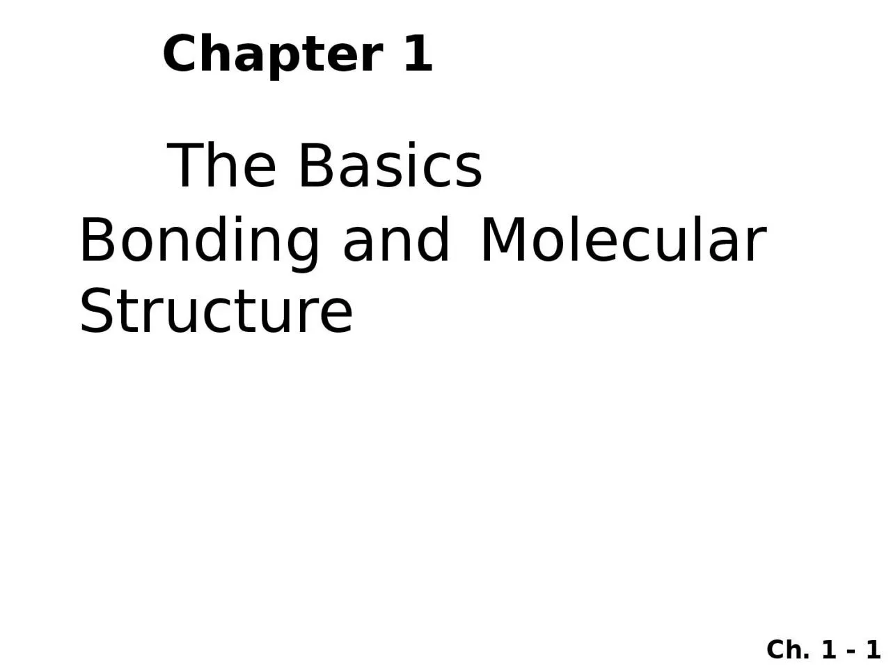 PPT-Chapter 1 The Basics