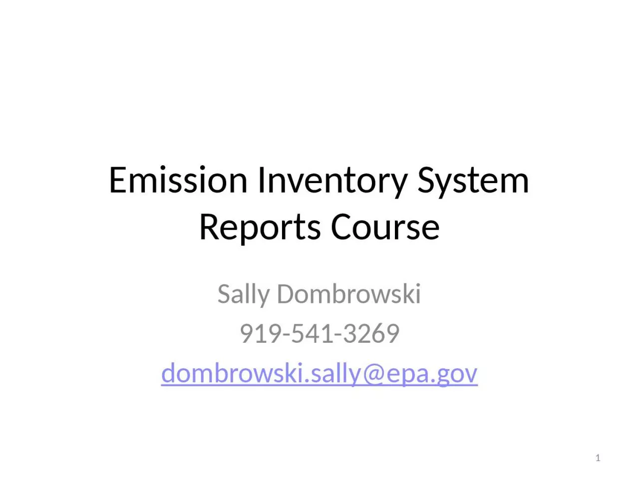 PPT-Emission Inventory System