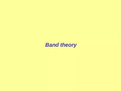 Band theory Materials can be divided into three broad categories according to their electrical