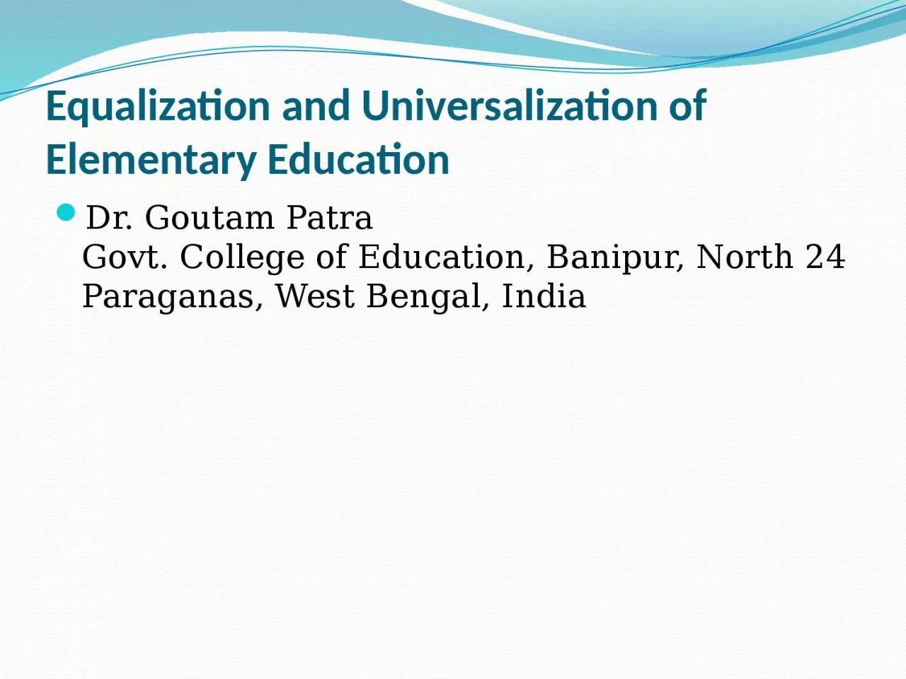 PPT-Equalization and Universalization