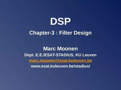 DSP Chapter-3 : Filter Design