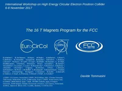 Davide Tommasini  International Workshop on High Energy Circular Electron Positron