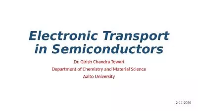 Electronic Transport in Semiconductors