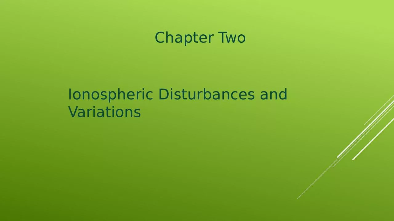 PPT-Ionospheric Disturbances and Variations