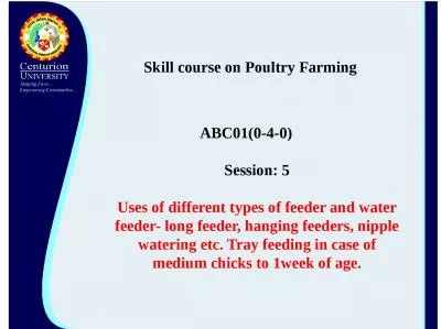 Skill course on Poultry Farming