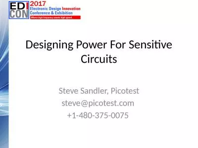Designing Power For Sensitive Circuits