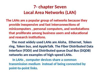 7- chapter Seven Local Area Networks (LAN