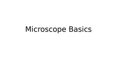 Microscope Basics Parts of the Microscope