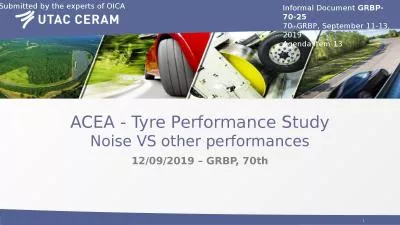 ACEA - Tyre Performance Study