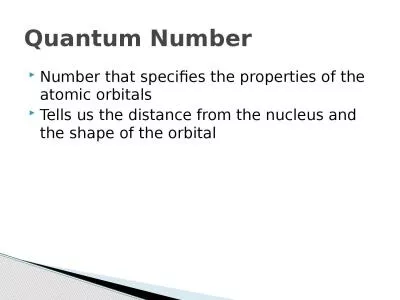 Number that specifies the properties of the atomic orbitals