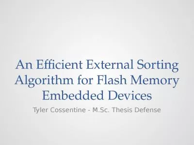 An Efficient External Sorting Algorithm for Flash Memory Embedded Devices