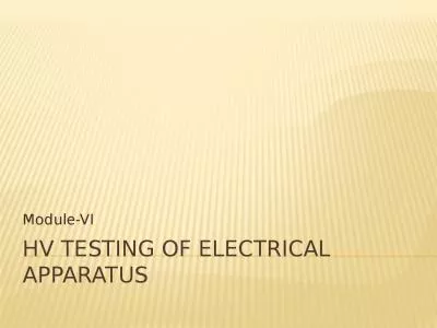 HV Testing of Electrical Apparatus