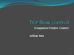 TCP flow control (Congestion Window Control)