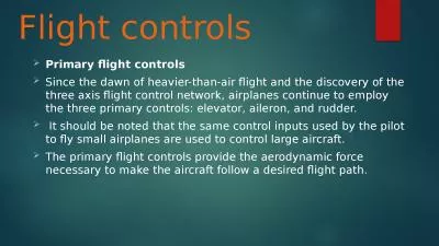 Flight controls Primary flight controls