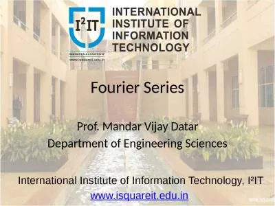 Fourier Series Prof.  Mandar