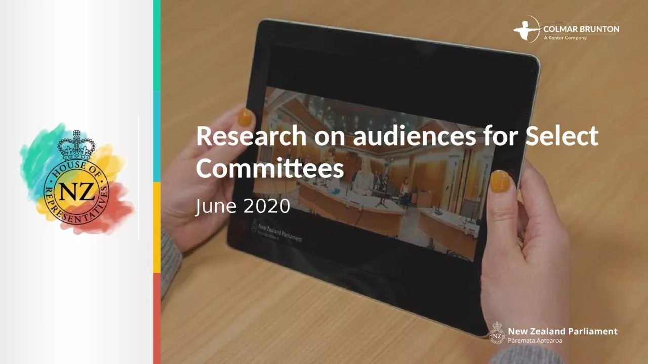 PPT-Research on audiences for Select Committees