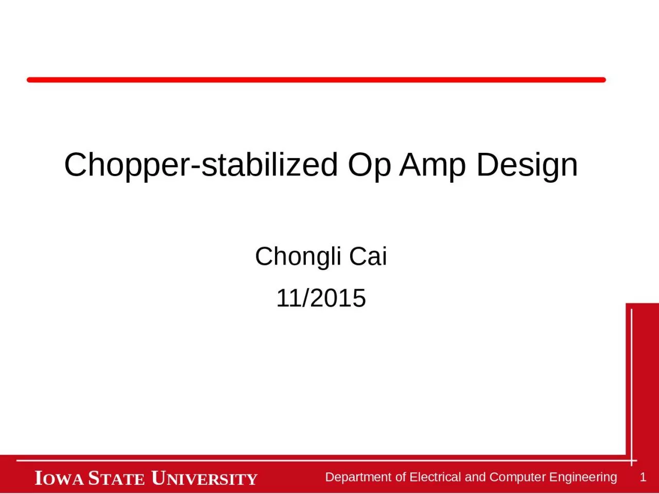 PPT-Chopper-stabilized Op Amp Design