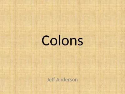 Colons Jeff Anderson