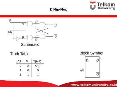 D Flip-Flop Clk D Q(t+1)