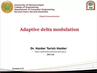 1 Adaptive  delta modulation