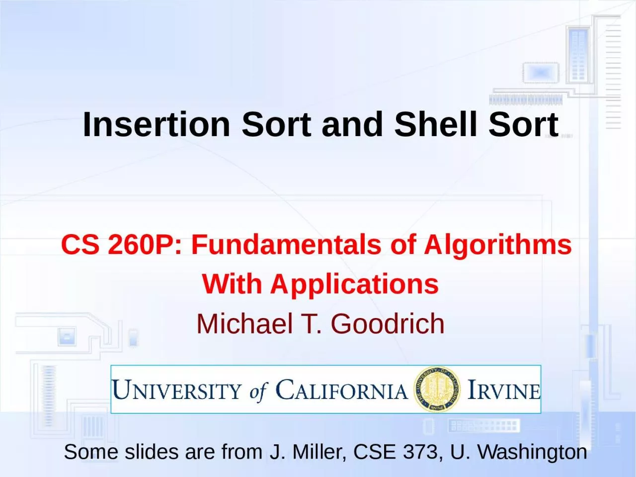 PPT-Insertion Sort and Shell Sort