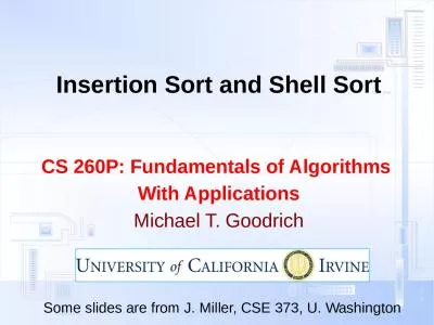 Insertion Sort and Shell Sort