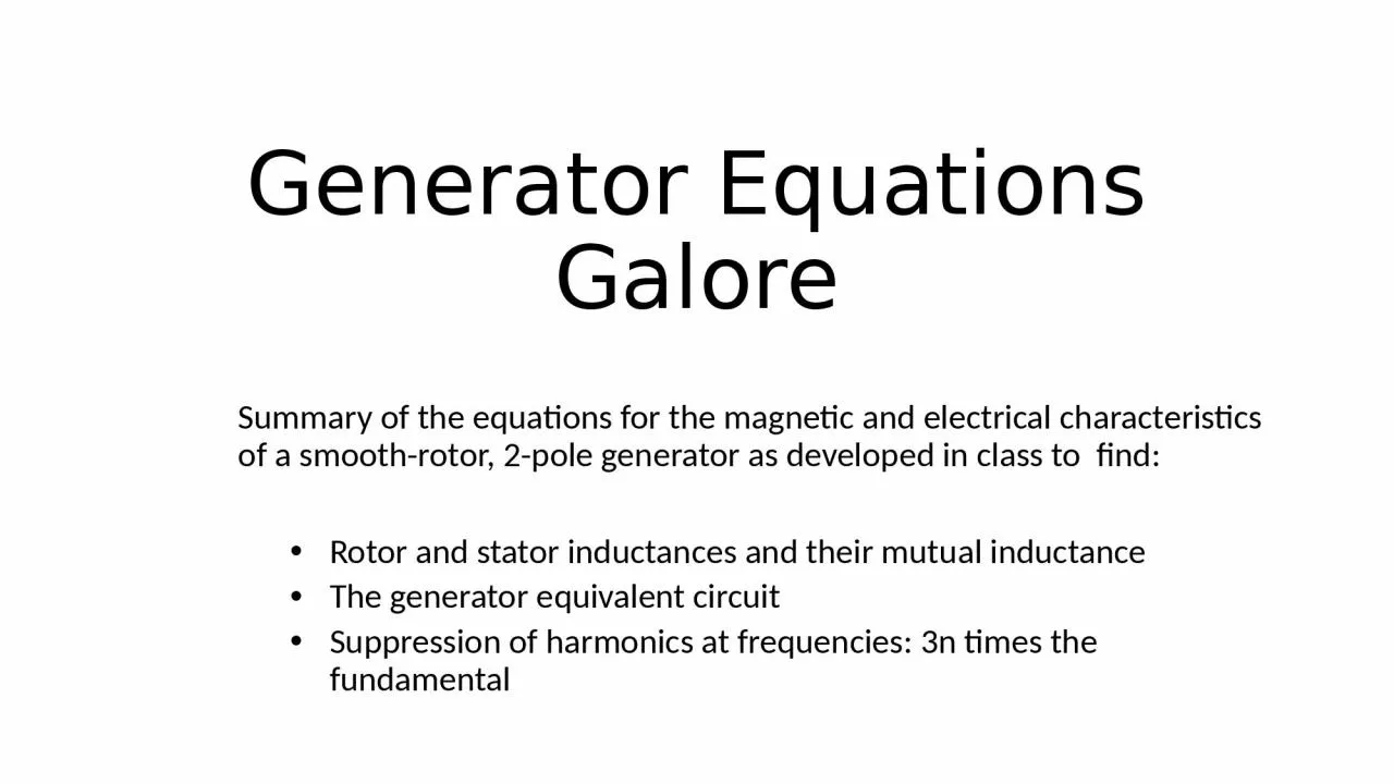 PPT-Generator Equations Galore