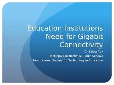 Education Institutions Need for Gigabit Connectivity