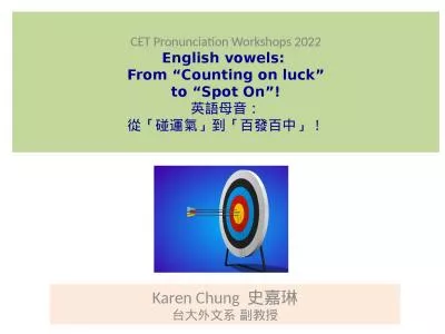 CET Pronunciation Workshops 2022