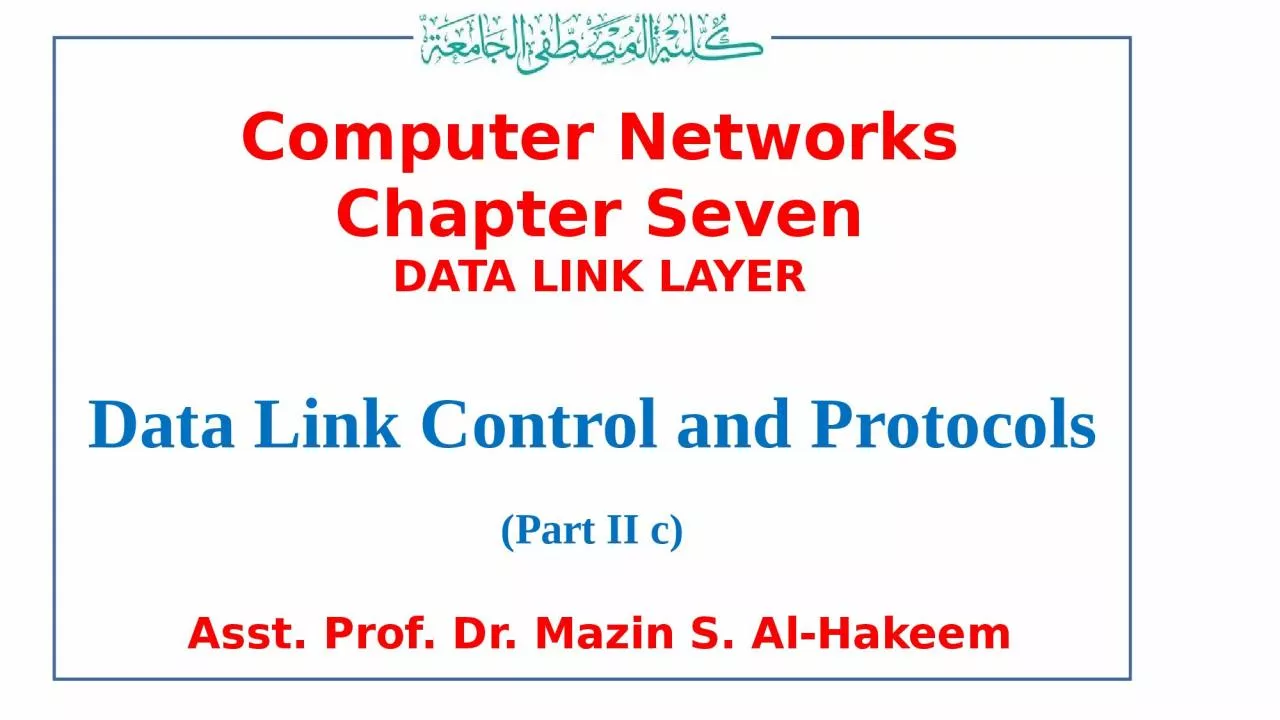 PPT-Asst. Prof. Dr. Mazin S. Al-Hakeem