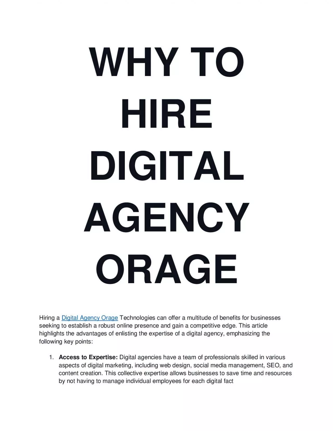 PDF-Why To Hire Digital Agency Orage