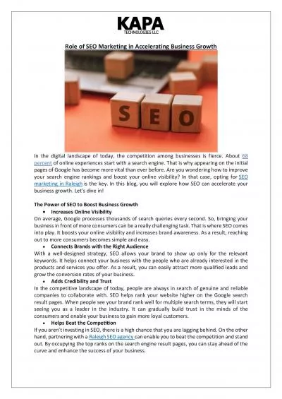 Raleigh SEO Agency | How SEO Can Accelerate Your Business Growth