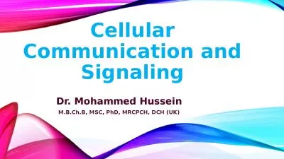 Cellular Communication and Signaling