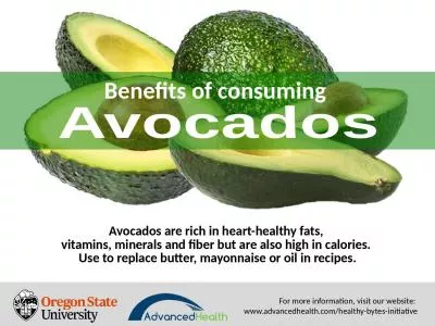 Avocados Benefits of consuming