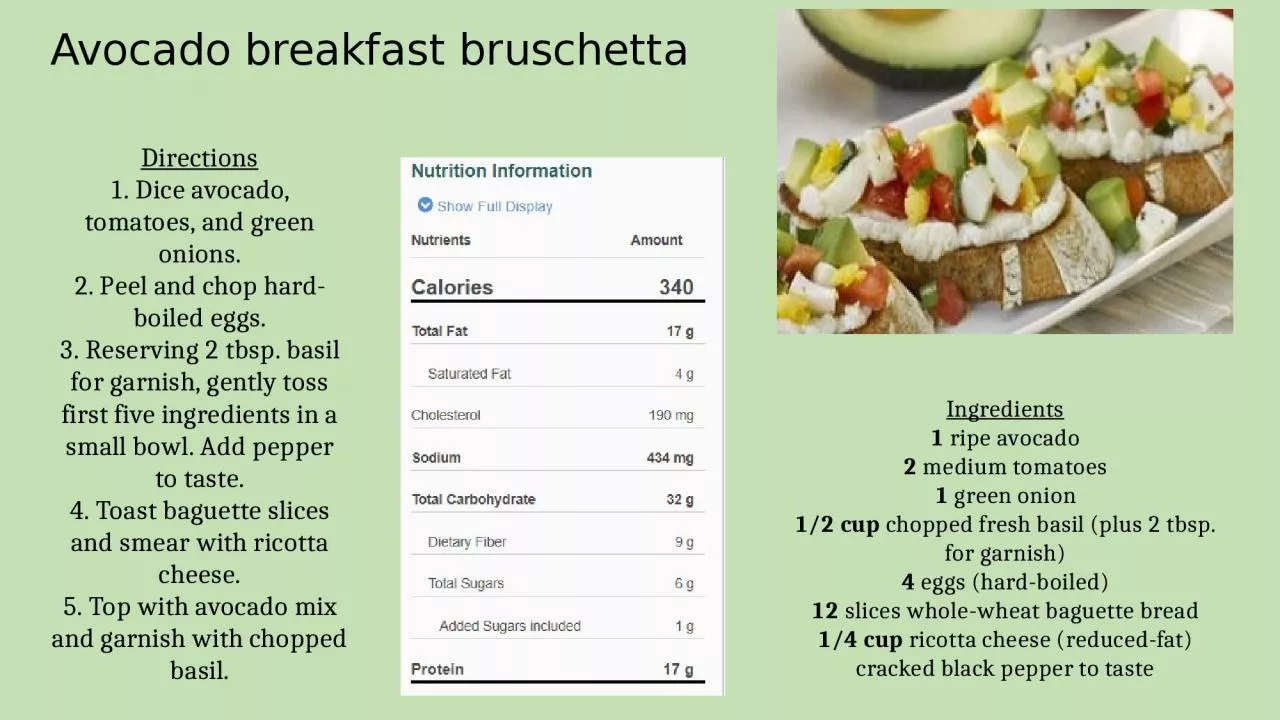 PPT-Avocado breakfast bruschetta