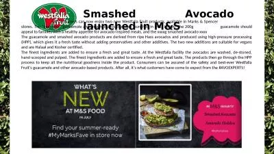 Smashed Avocado launched in M&S