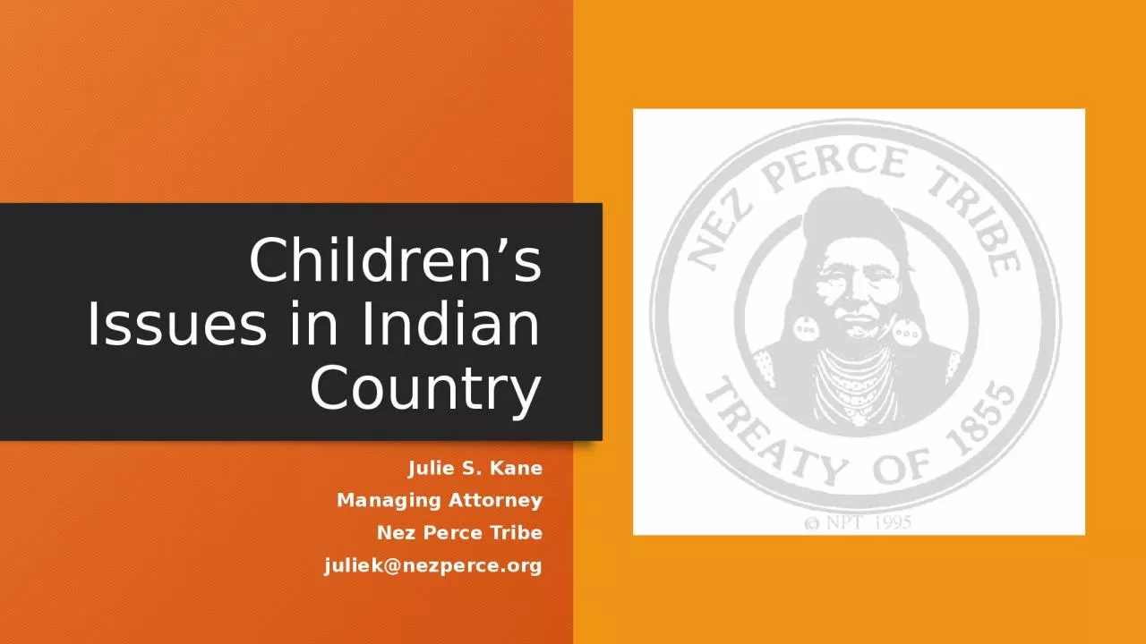 PPT-Children’s Issues in Indian Country